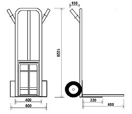 Схема грузовой тележки КГ250П