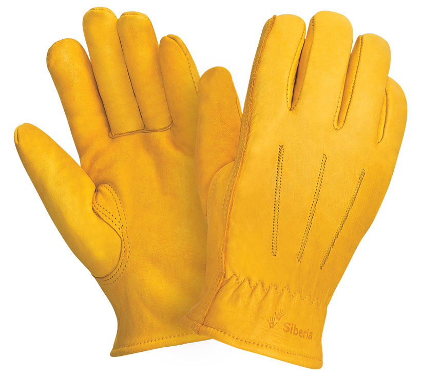 Кожаные утепленные перчатки Siberia 0145